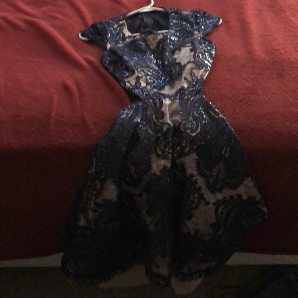 Size 5 Sacred Hearts Blue Lace Dress